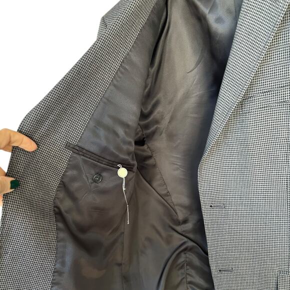 NWT Joseph Abboud Gray/Black Houndstooth Sport Coat Size 38S - Picture 5 of 7